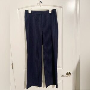 Cabi Blue Cotton Pinstripe Bootcut Trouser Work Pants size 10